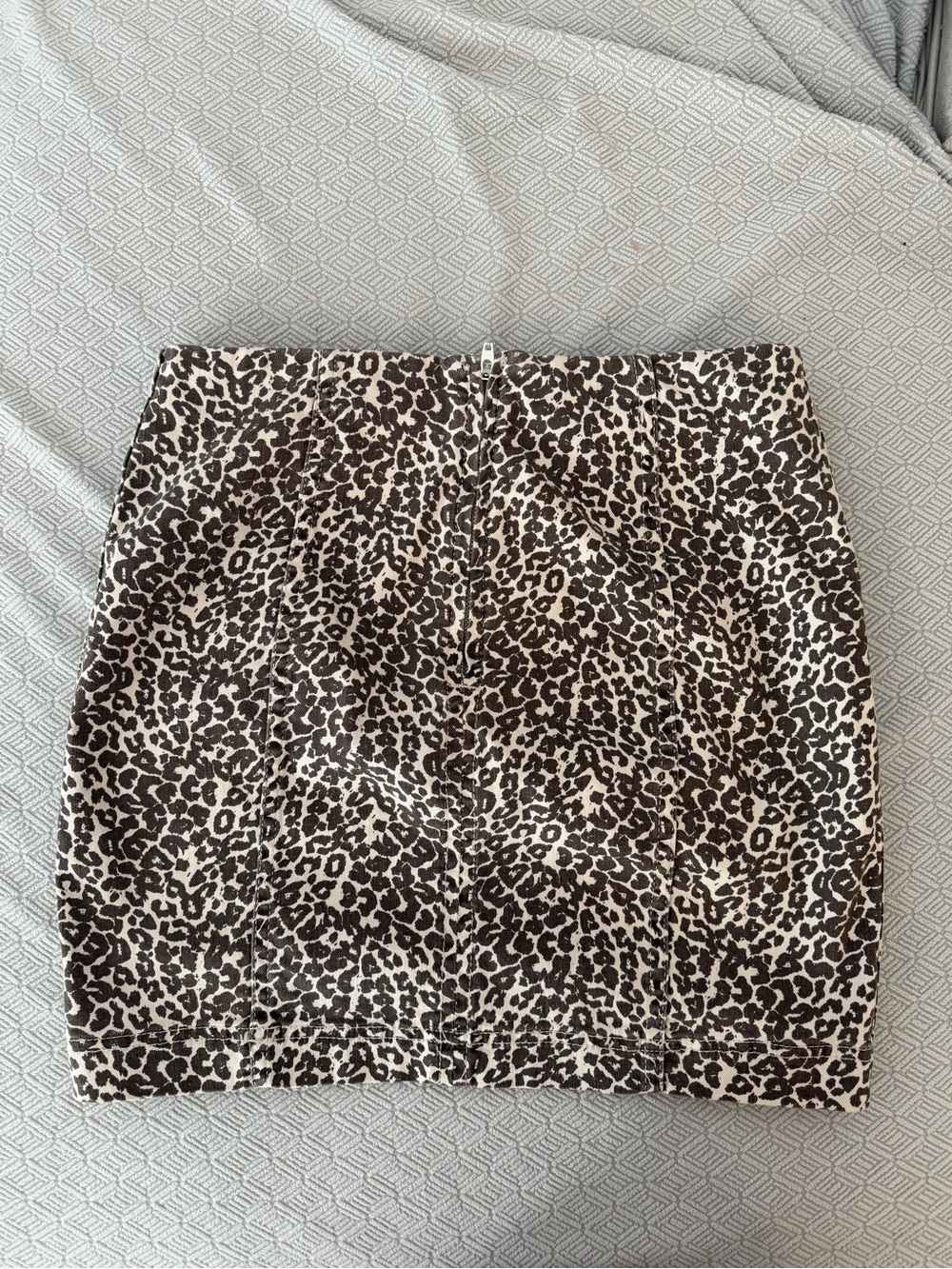 Free People Leopard-Pattern Mini Skirt in Black & Brown - Picture 4 of 5